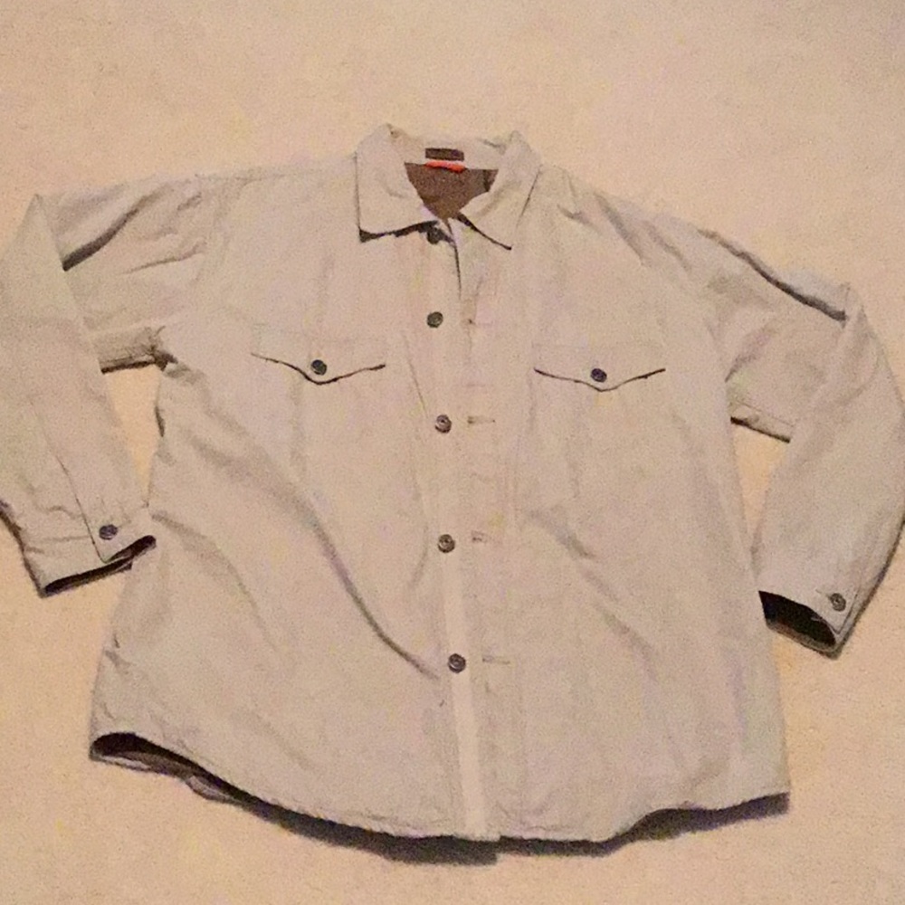 Men’s large tall flannel lined button-down shirt